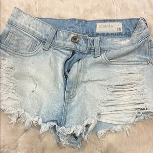 Pistola Blue High-Waisted Jean Shorts